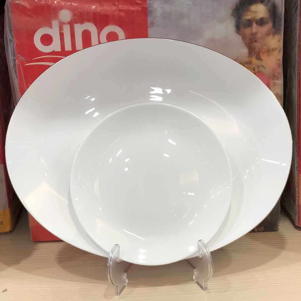 سرویس غذاخوری 26 پارچه دینو مدل گرد ساده لب طلایی