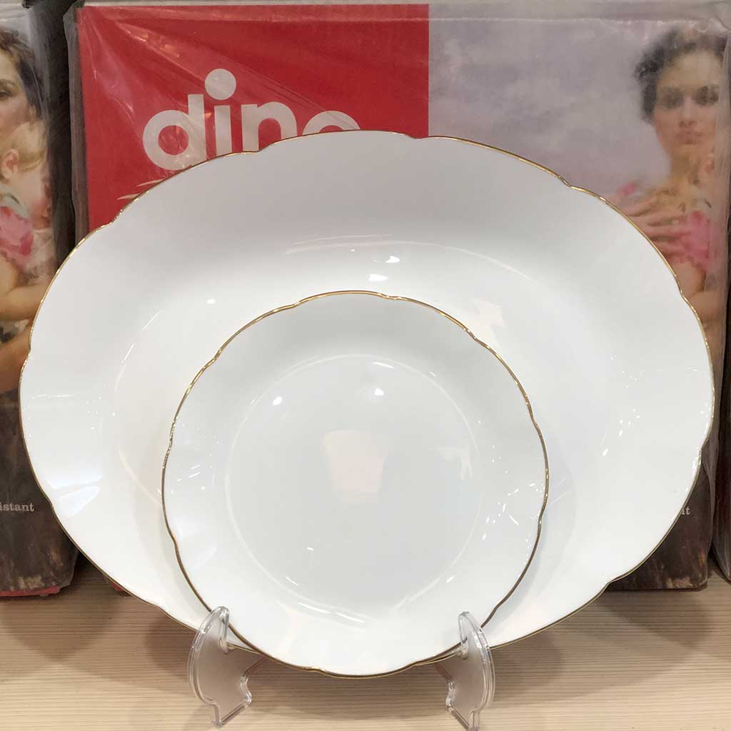 سرویس آرکوپال نیلوفری لب طلا 26 پارچه