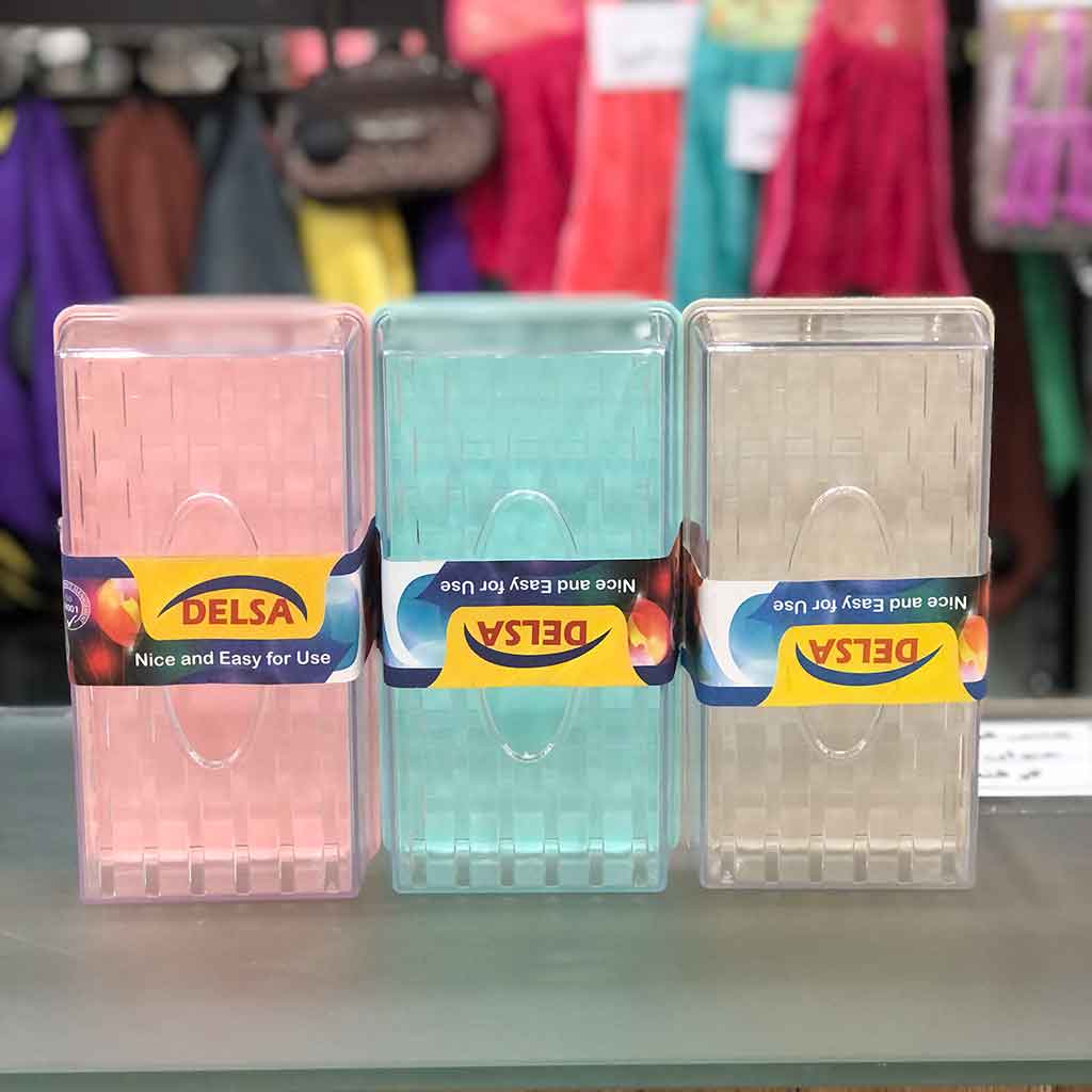 جعبه جای دستمال کاغذی دلسا پلاستیکی