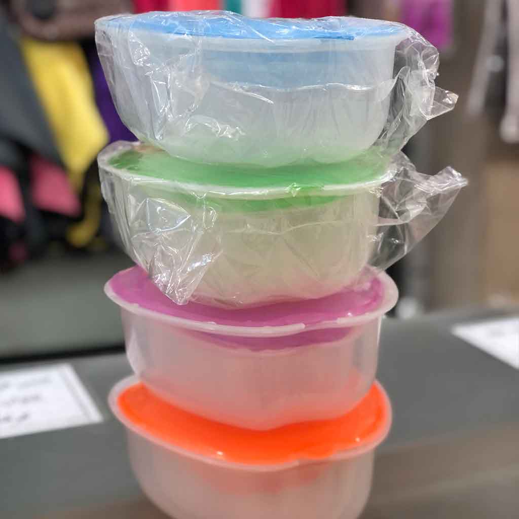 ظرف درب دار پلاستیکی طرح سیب