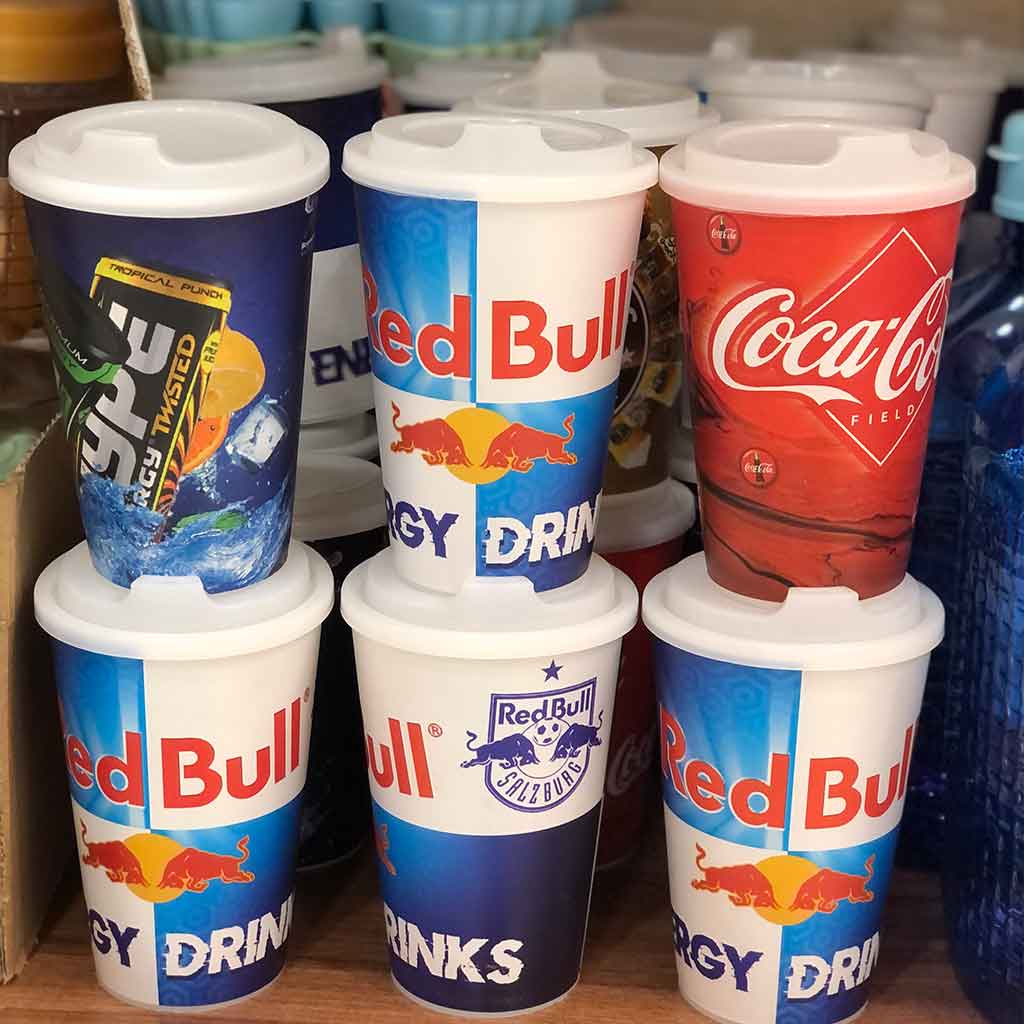 لیوان پلاستیکی دربدار فانتزی