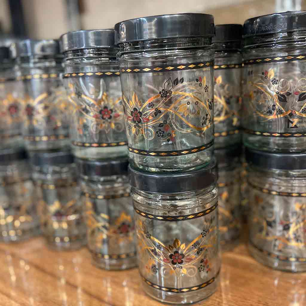 جار شیشه ای سایز متوسط