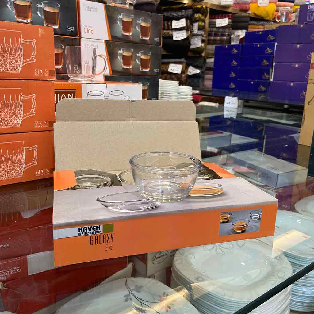 کاسه گلکسی برند کاوه در بسته بندی 6 عددی