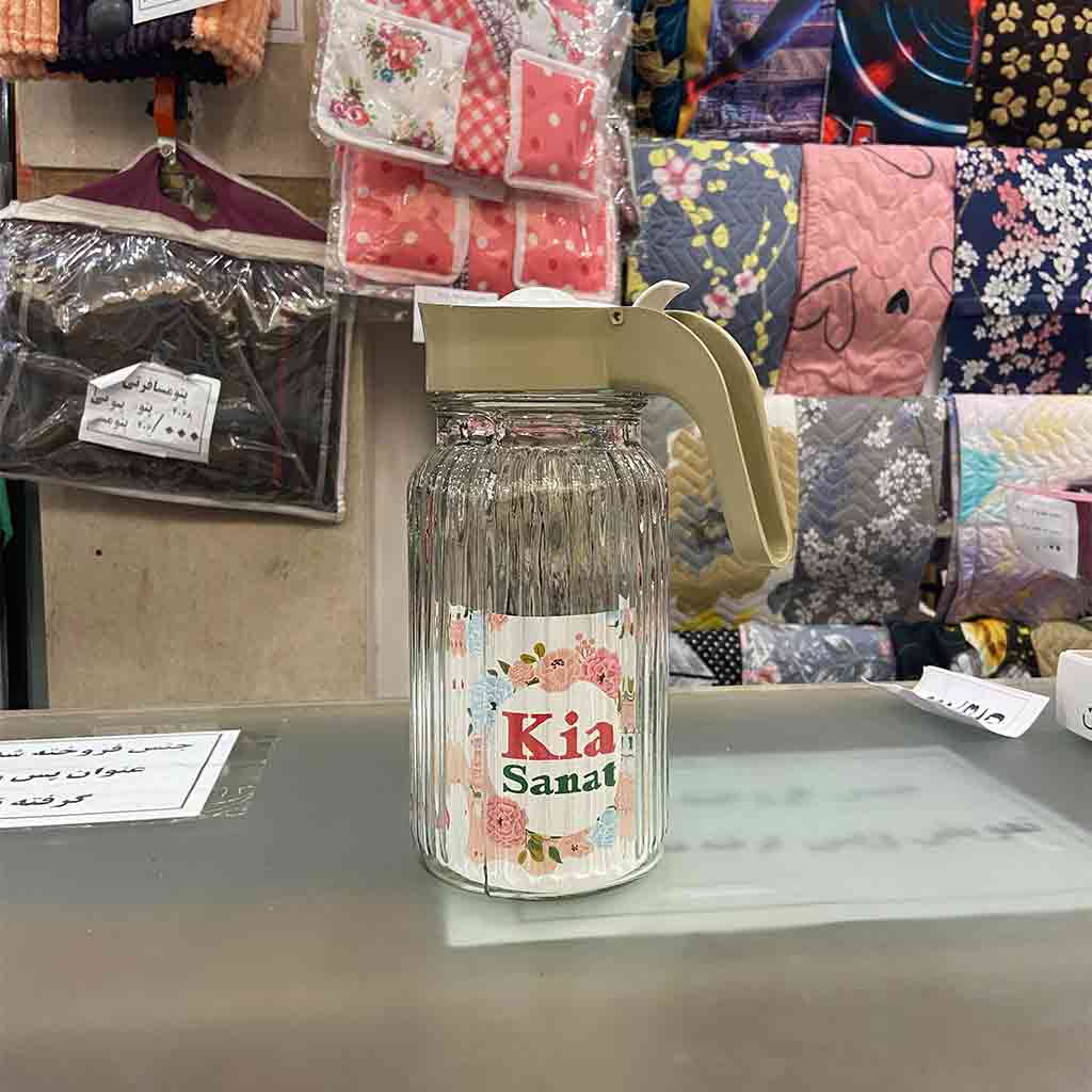 پارچ آب شیشه ای کیا صنعت سایز بزرگ