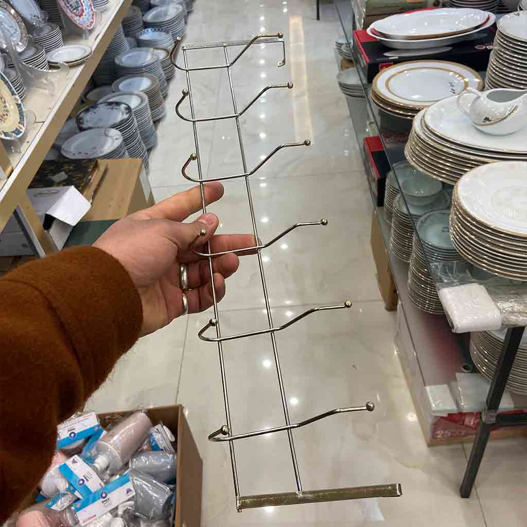جا لباسی فلزی پشت دری 6 شاخه