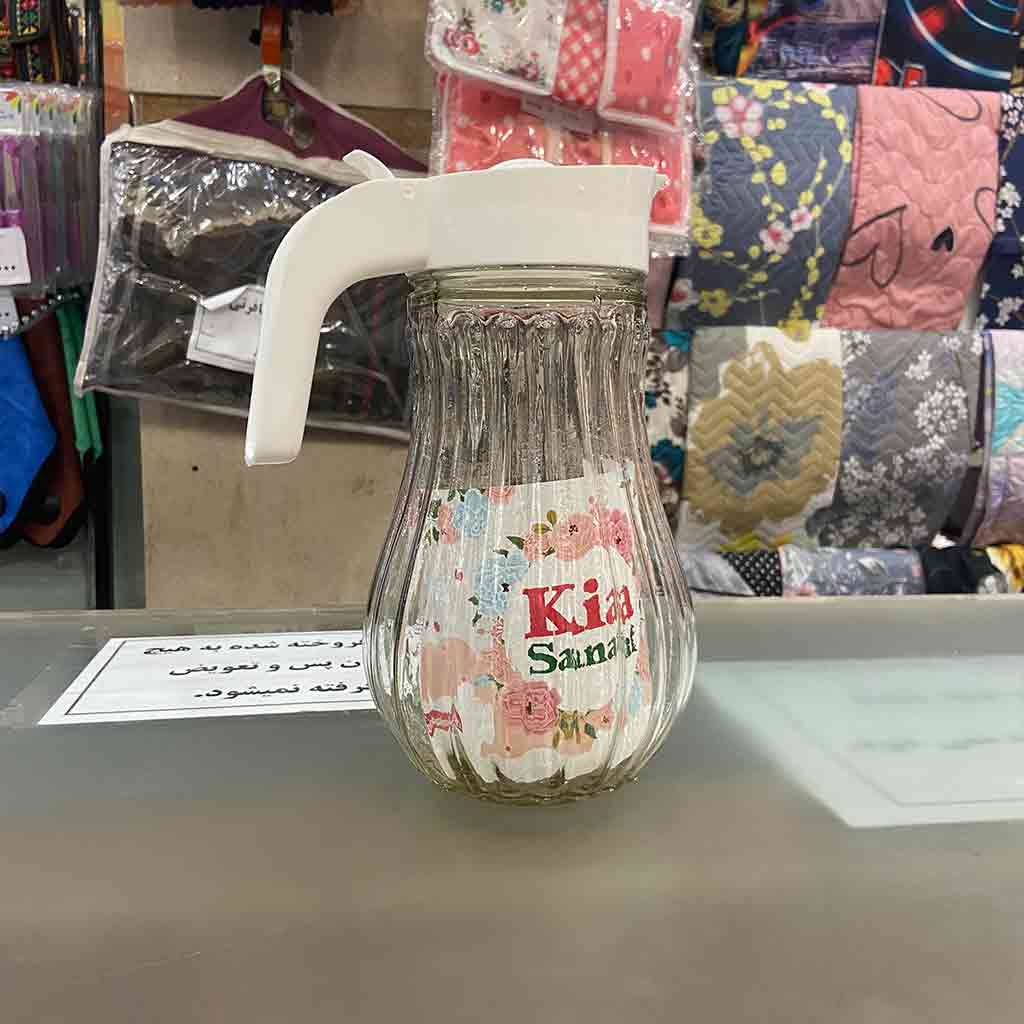 پارچ آب شیشه ای کیا صنعت طرح گلابی