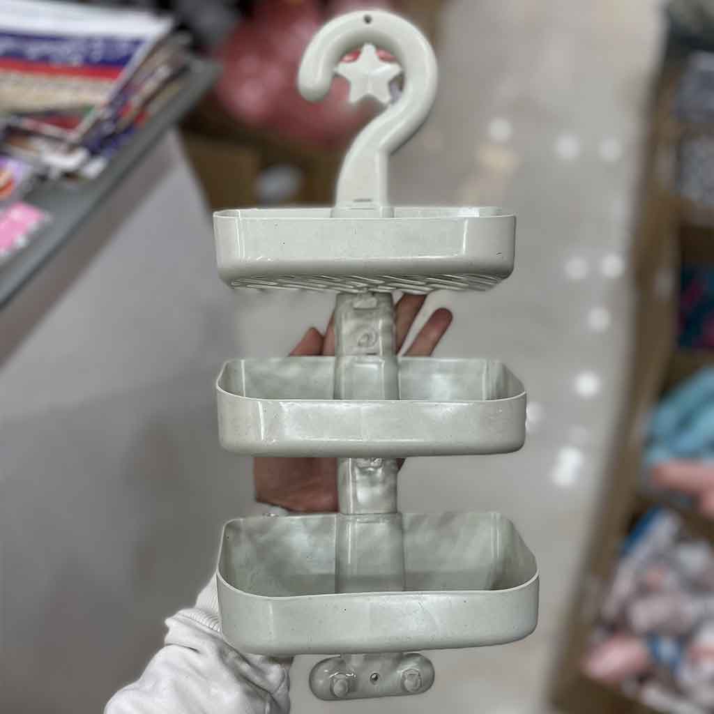 اویز حمام 3 طبقه ستاره پلاستیکی