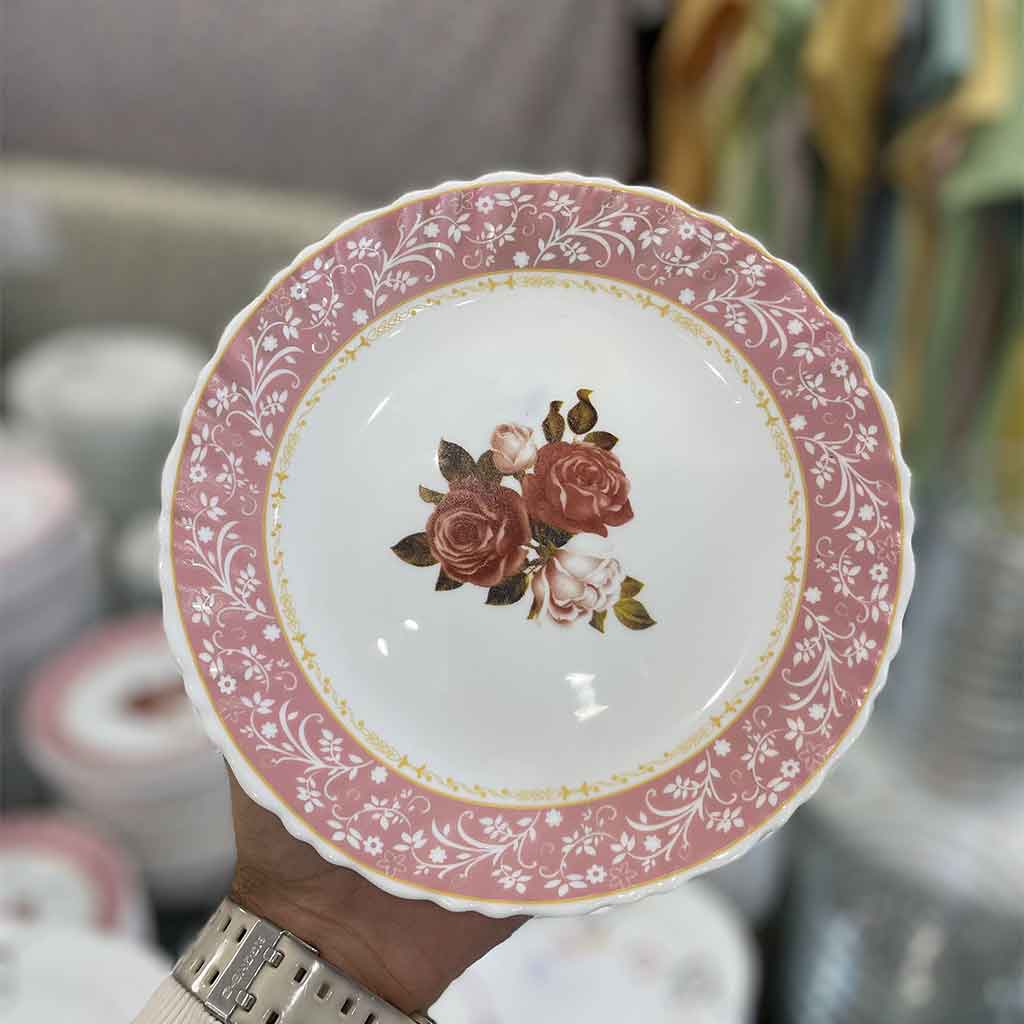 بشقاب غذاخوری چینی گل رز