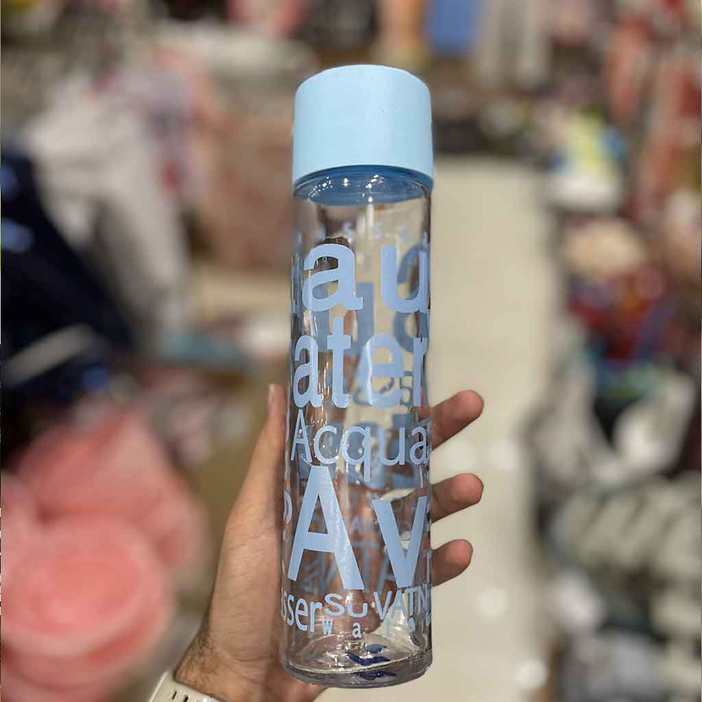 بطری اب شیشه ای چاپ دار فانتزی