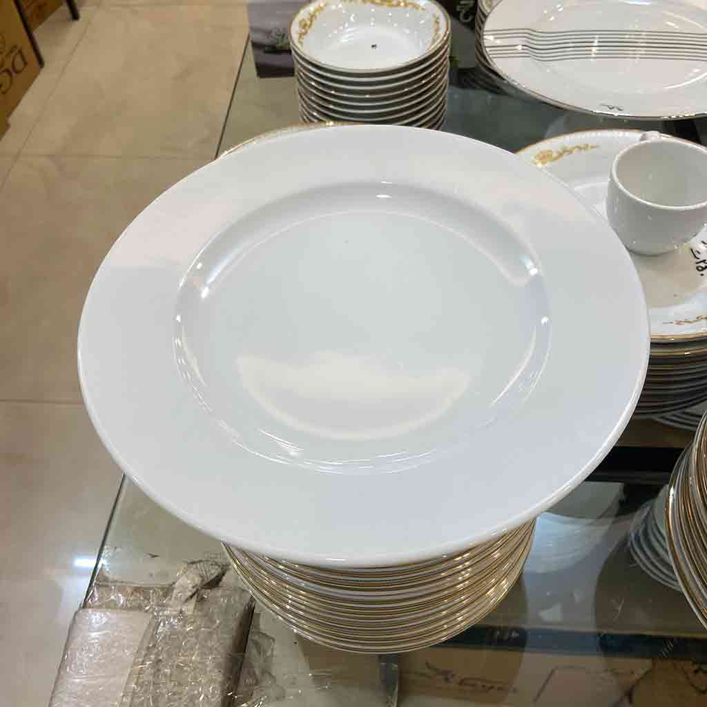 بشقاب غذاخوری چینی 6 عددی گرد ساده