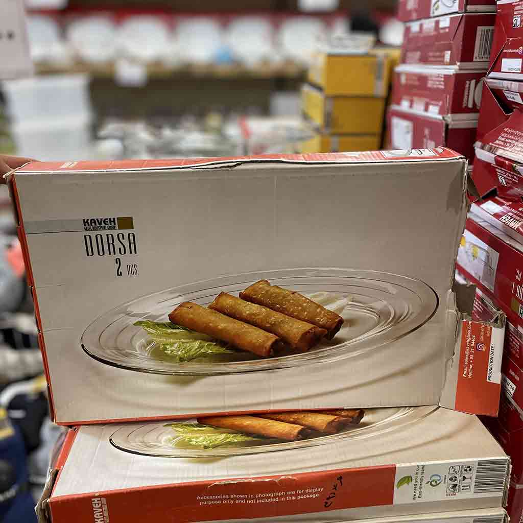 دیس بلور کاوه مدل درسا بسته 2 عددی