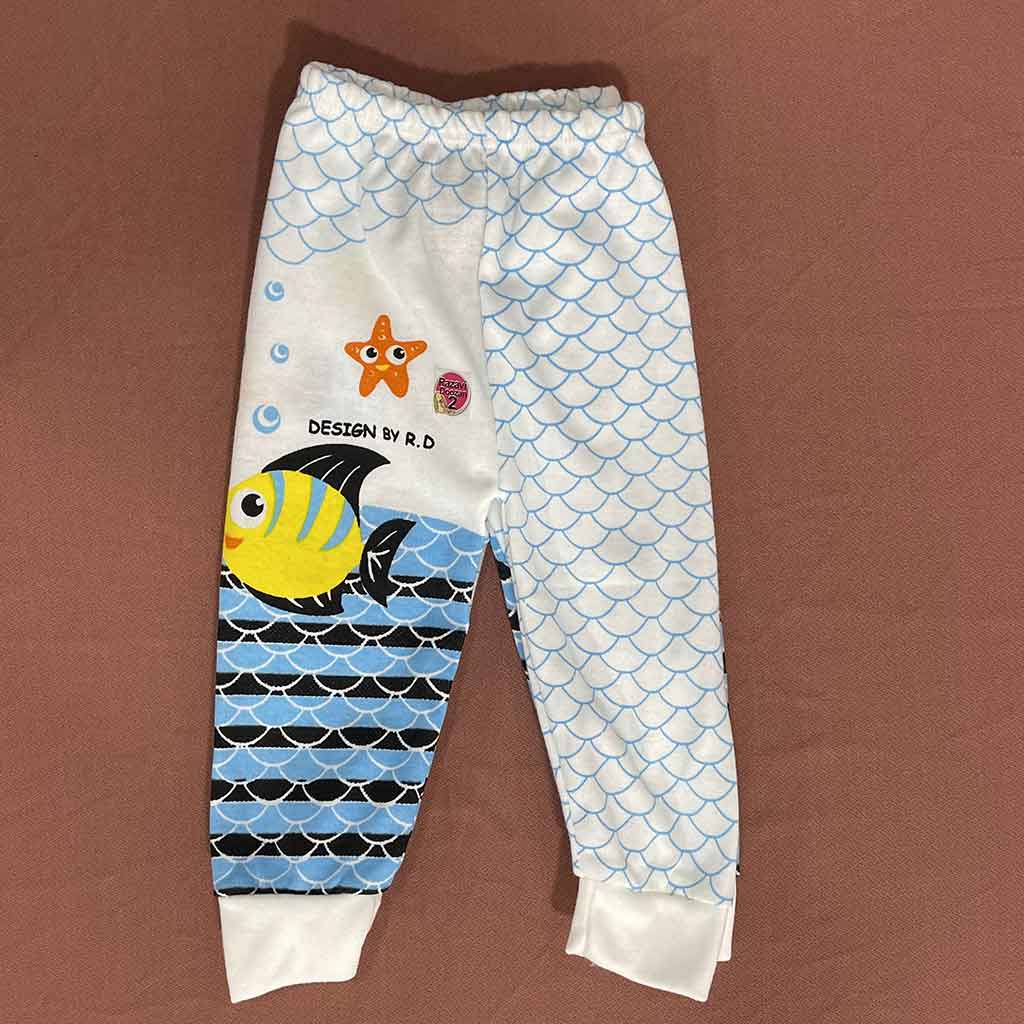 شلوار نوزادی طرح ماهی