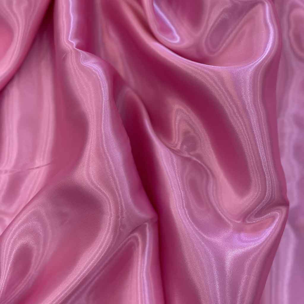 پارچه ساتن صورتی بی حال ساده