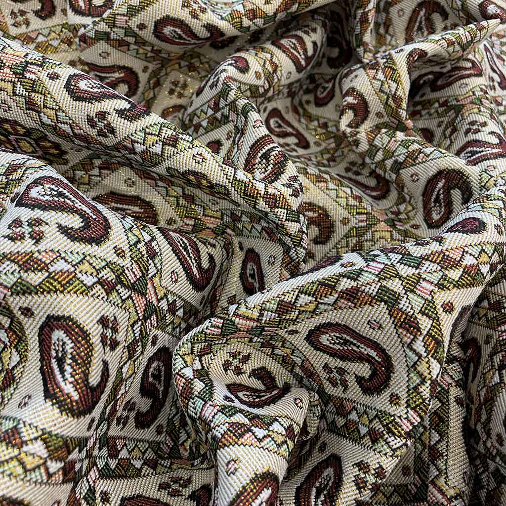 پارچه ترمه کرم