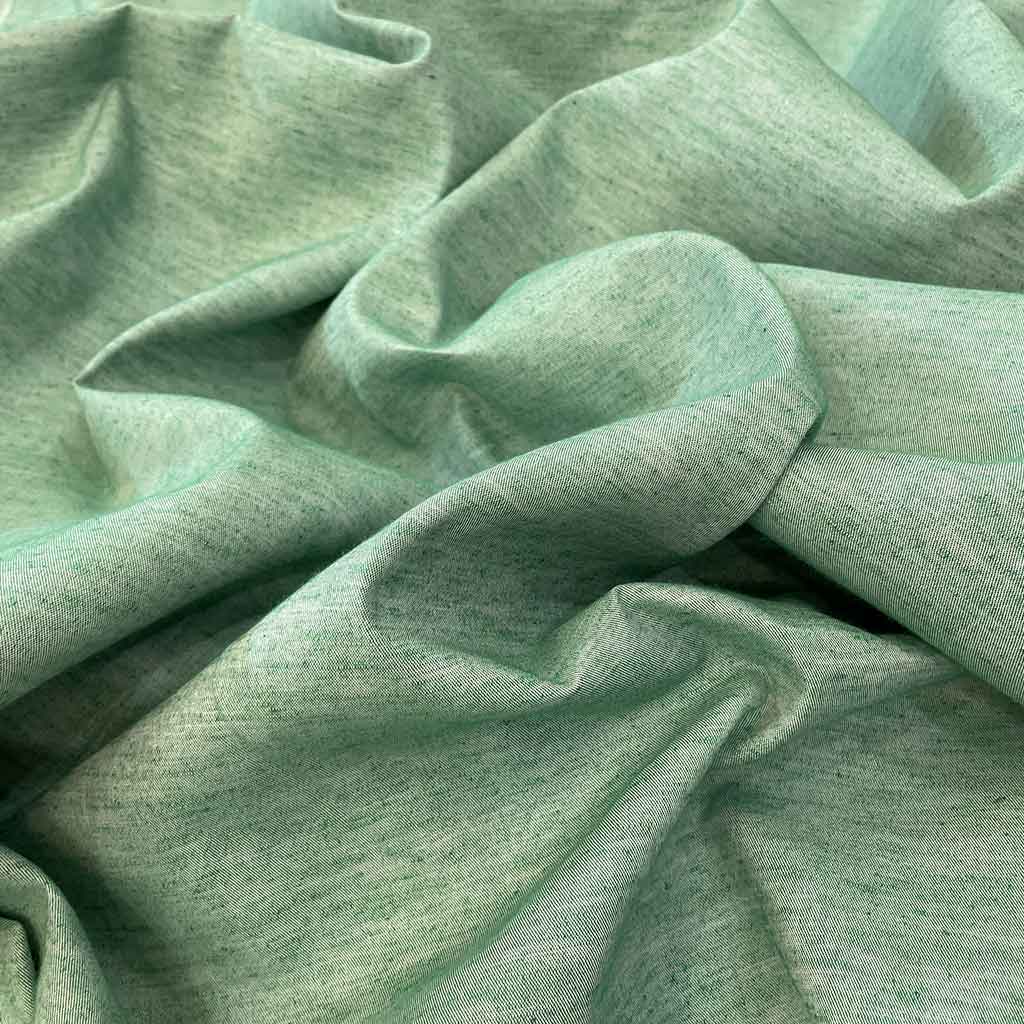 پارچه لنین سبز ساده