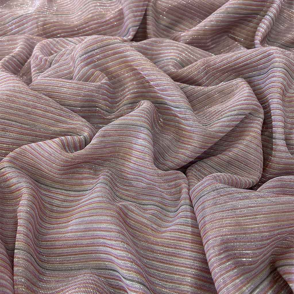 پارچه تور آینه ای صورتی