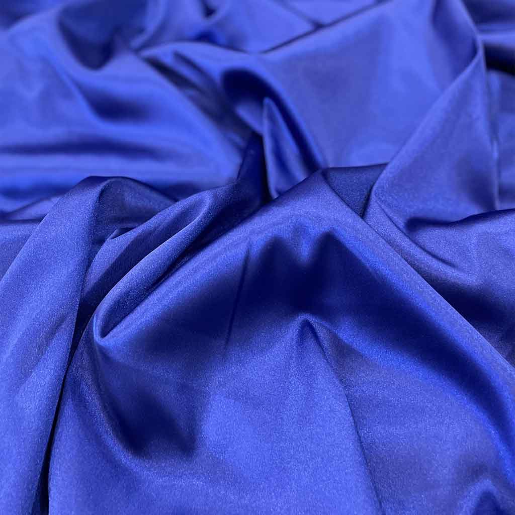 پارچه ساتن مرلین آبی ساده