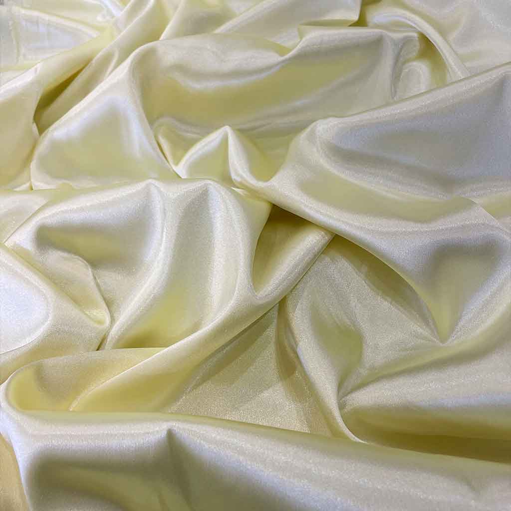 پارچه ساتن فرانسه زرد ساده