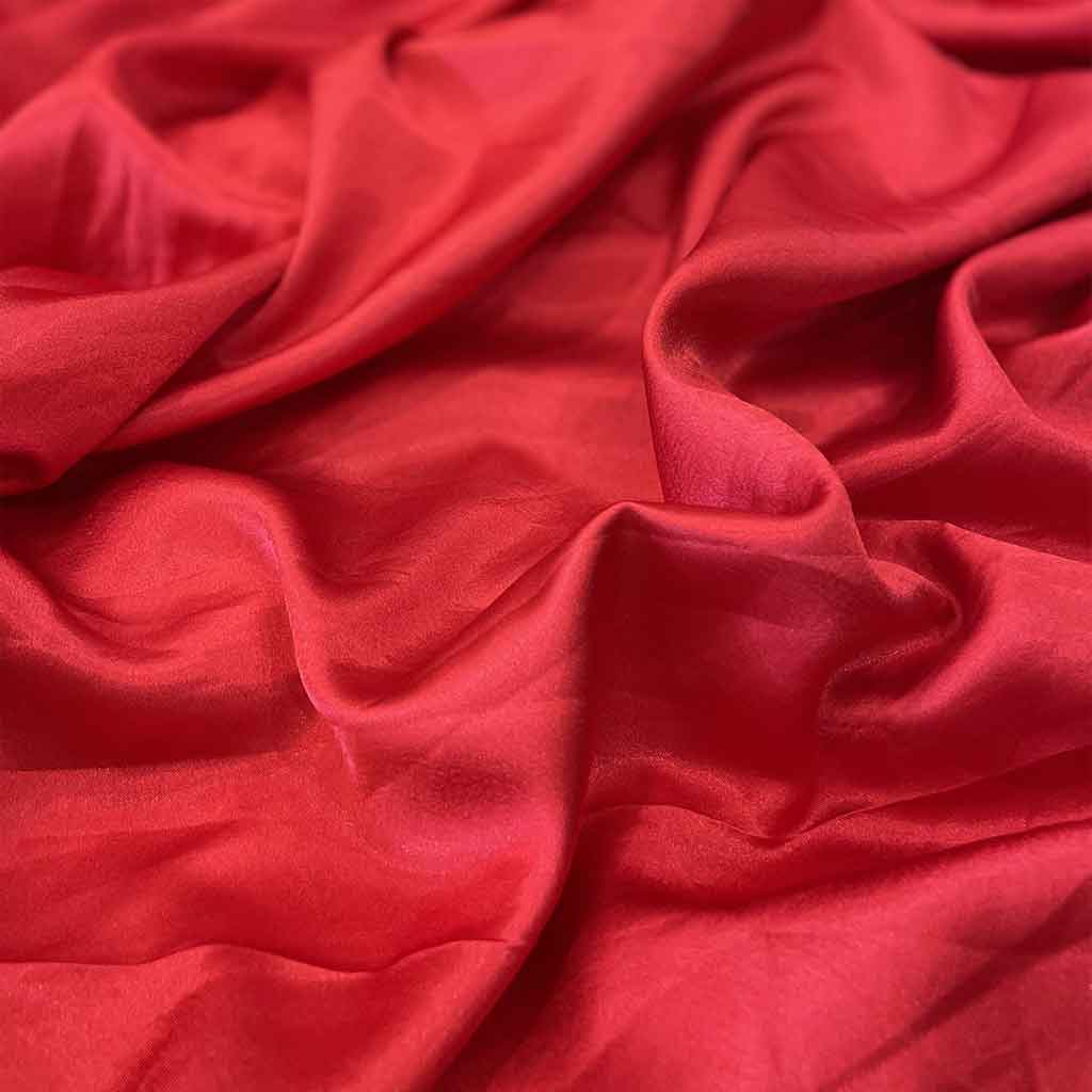 پارچه ساتن مرلین قرمز ساده