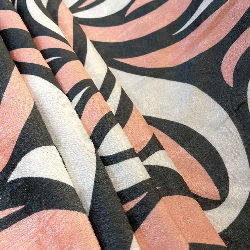 پارچه مخمل فانتزی صورتی