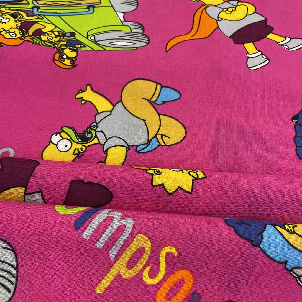 پارچه ملحفه ای طرحدار مدل سیمپسون