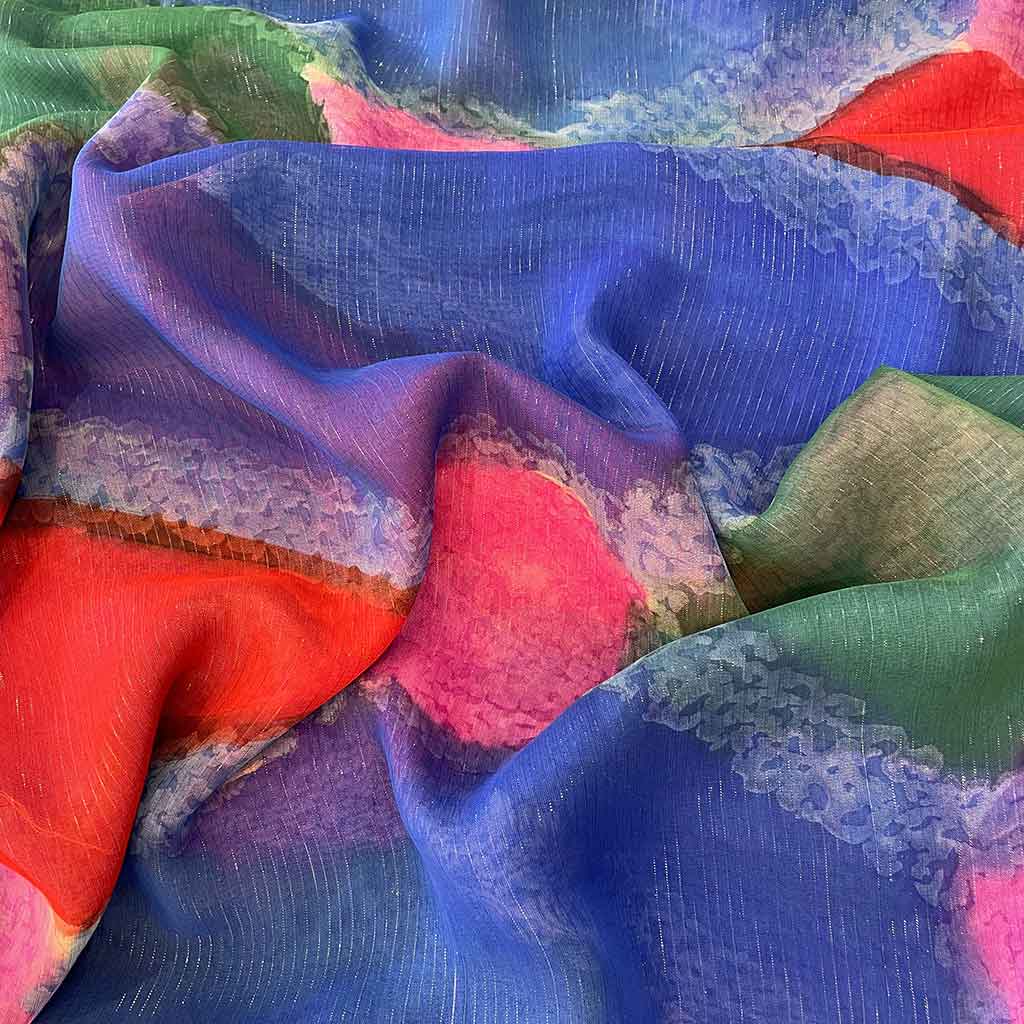 پارچه گیپور طرح رنگی