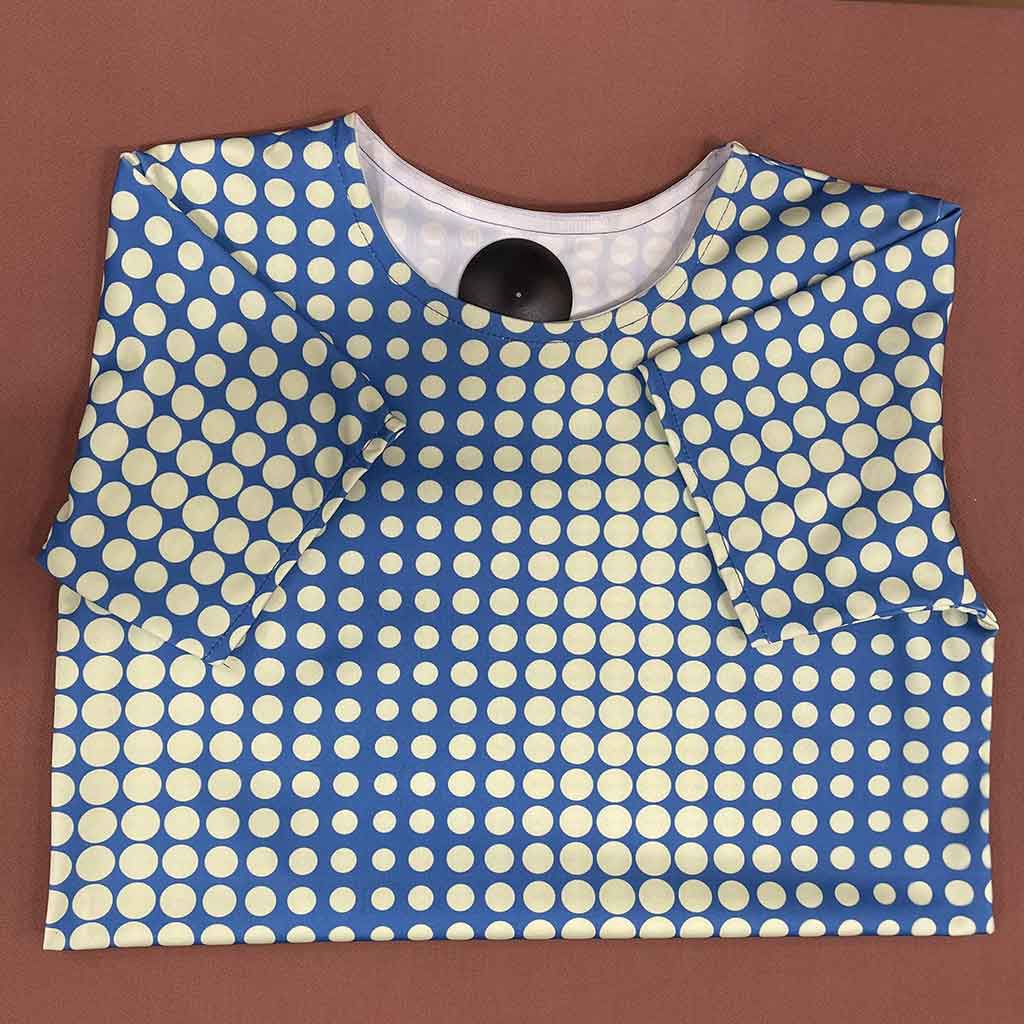 تیشرت دخترانه آبی طرح توپی