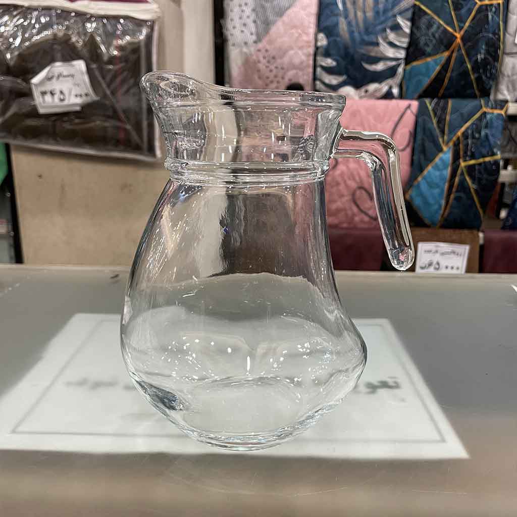 پارچ شیشه ای دسته دار مدلی