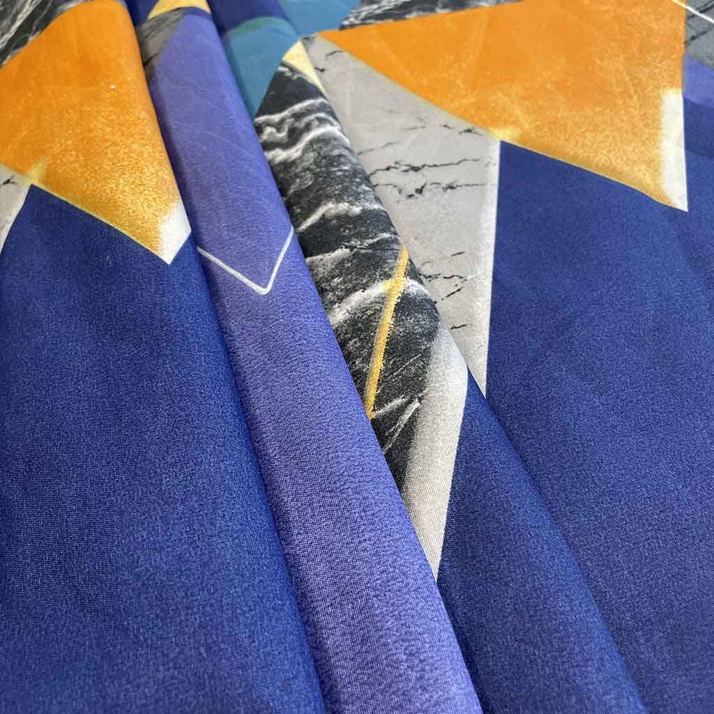 پارچه ملحفه ای طرح مثلثی آبی