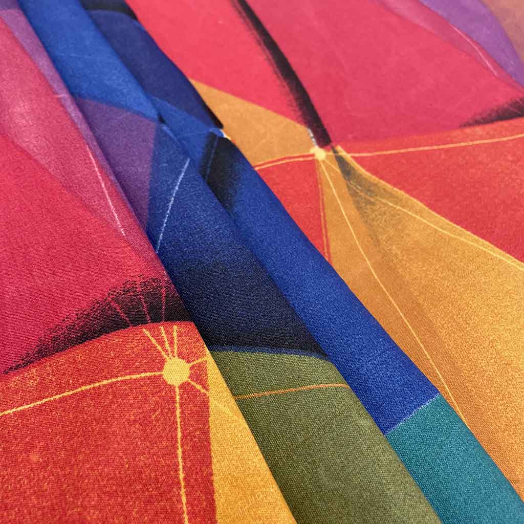 پارچه ملحفه ای طرحدار نقطه خط هندسی