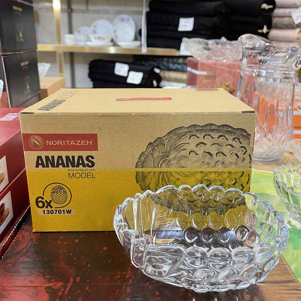 کاسه شیشه ای نوری تازه طرح آناناس