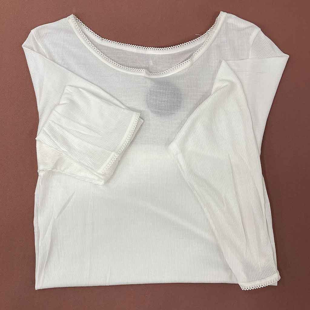 بلوز آستین بلند یقه طرحدار