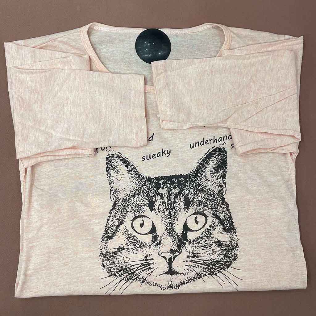 بلوز آستین بلند طرح گربه