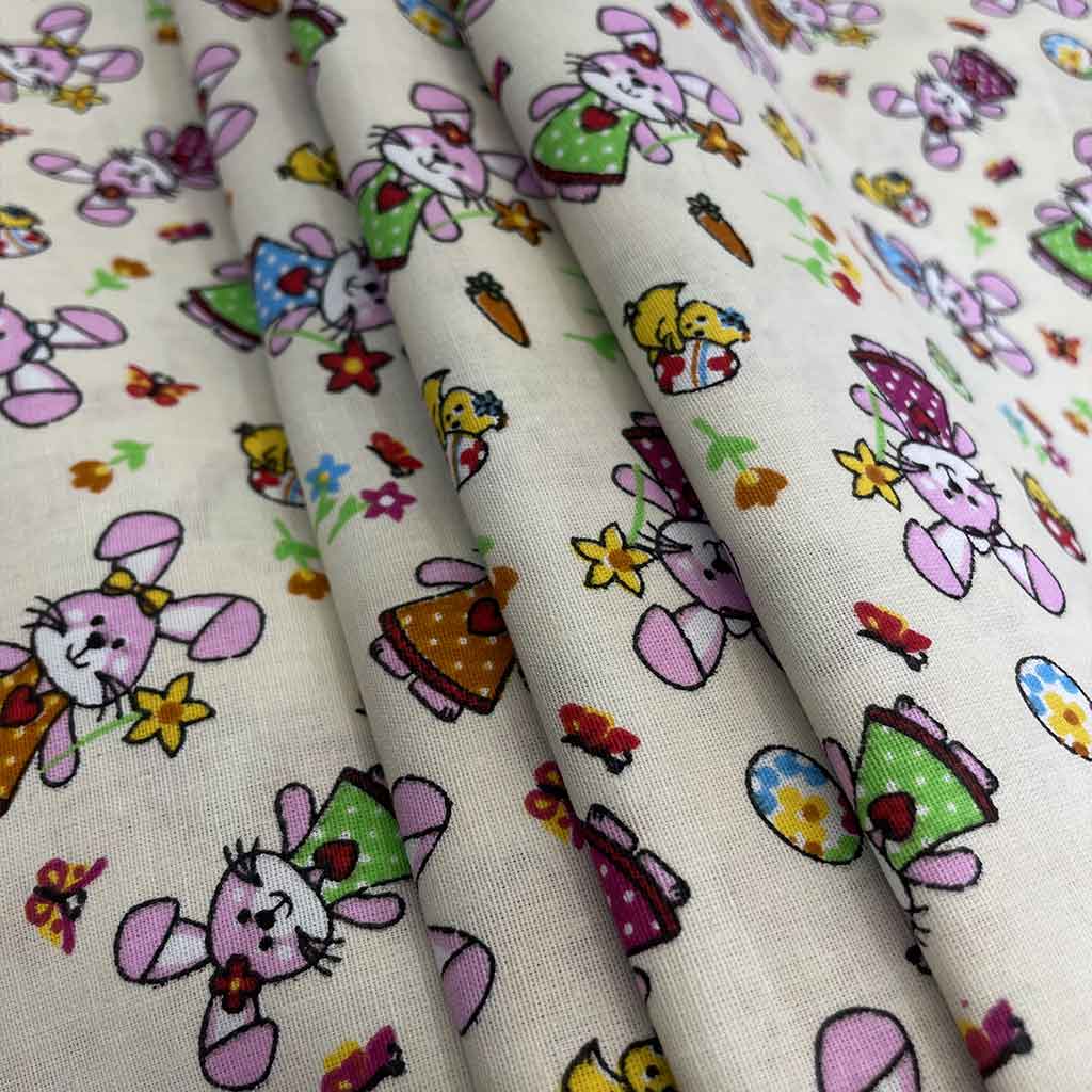 پارچه ملحفه ای بچگانه طرح خرگوش