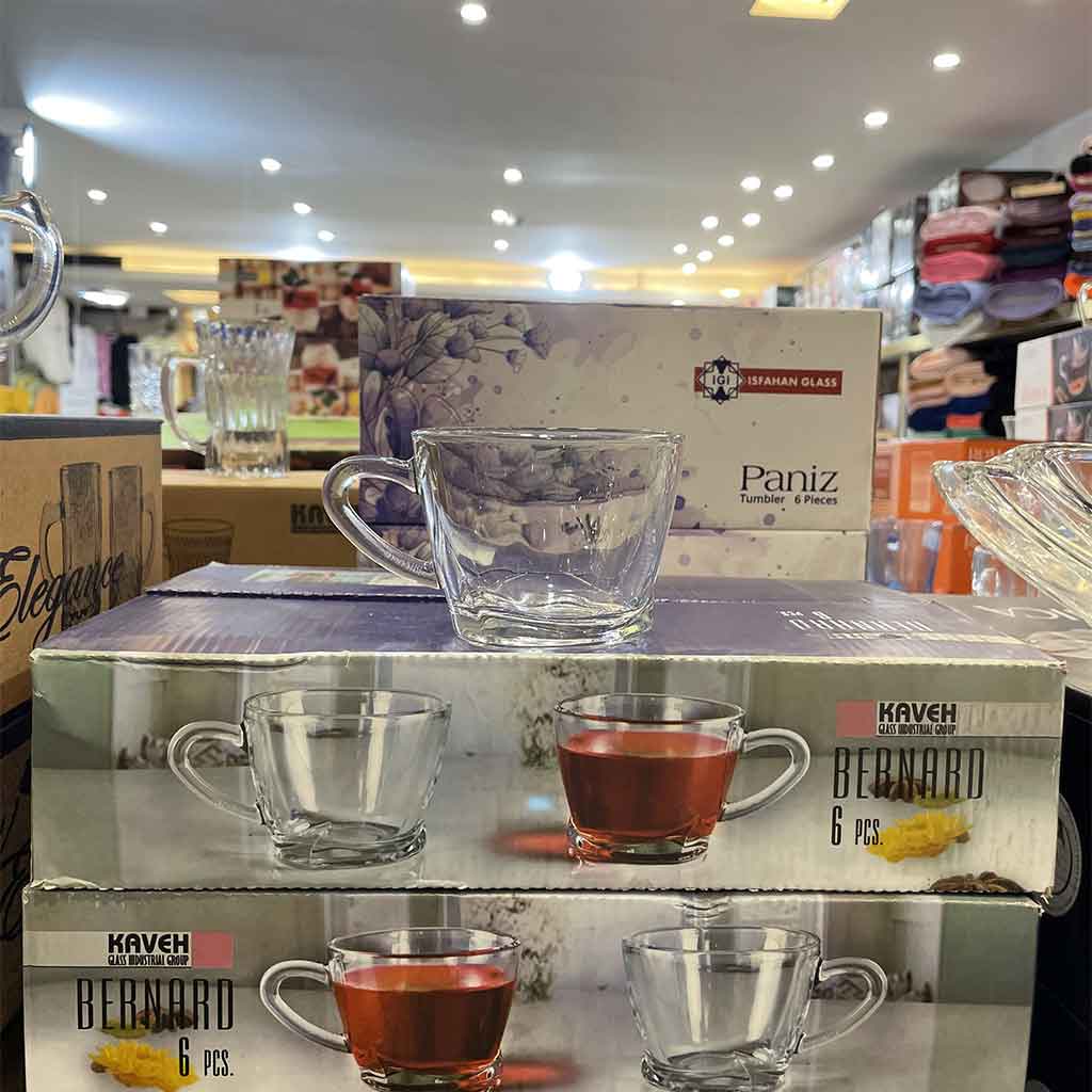 فنجان برنارد شیشه ای برند کاوه