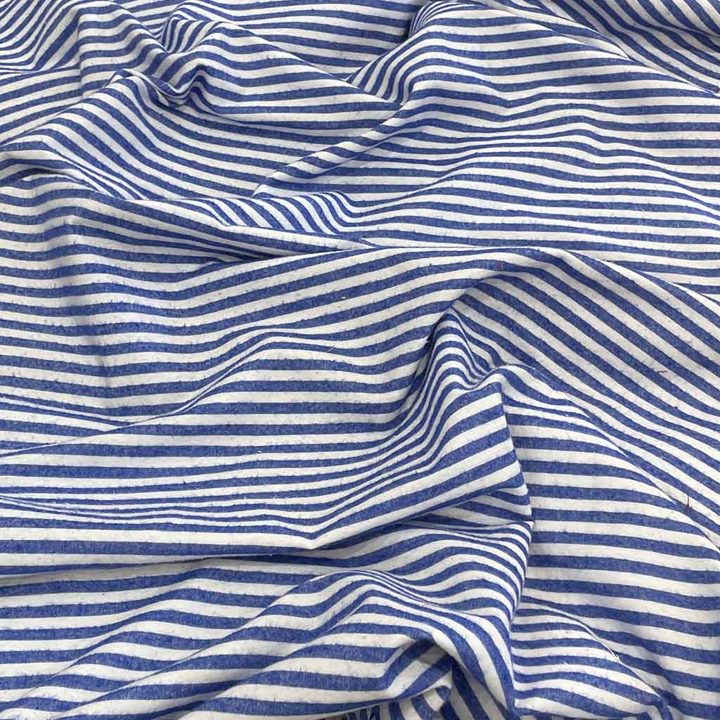 پارچه بزمک راه راه آبی