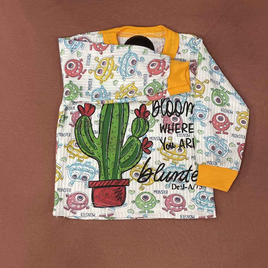 بلوز استین بلند نوزاد طرح مانستر