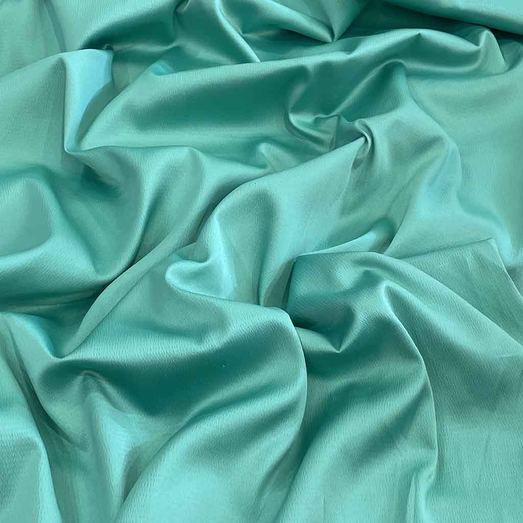 پارچه ساتن رنگی سبزآبی