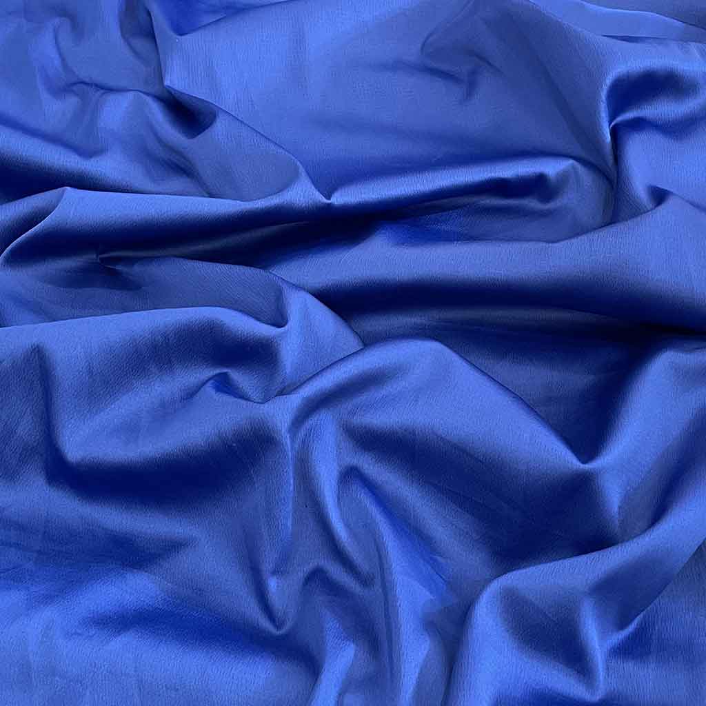 پارچه ساتن رنگی آبی لاجوردی