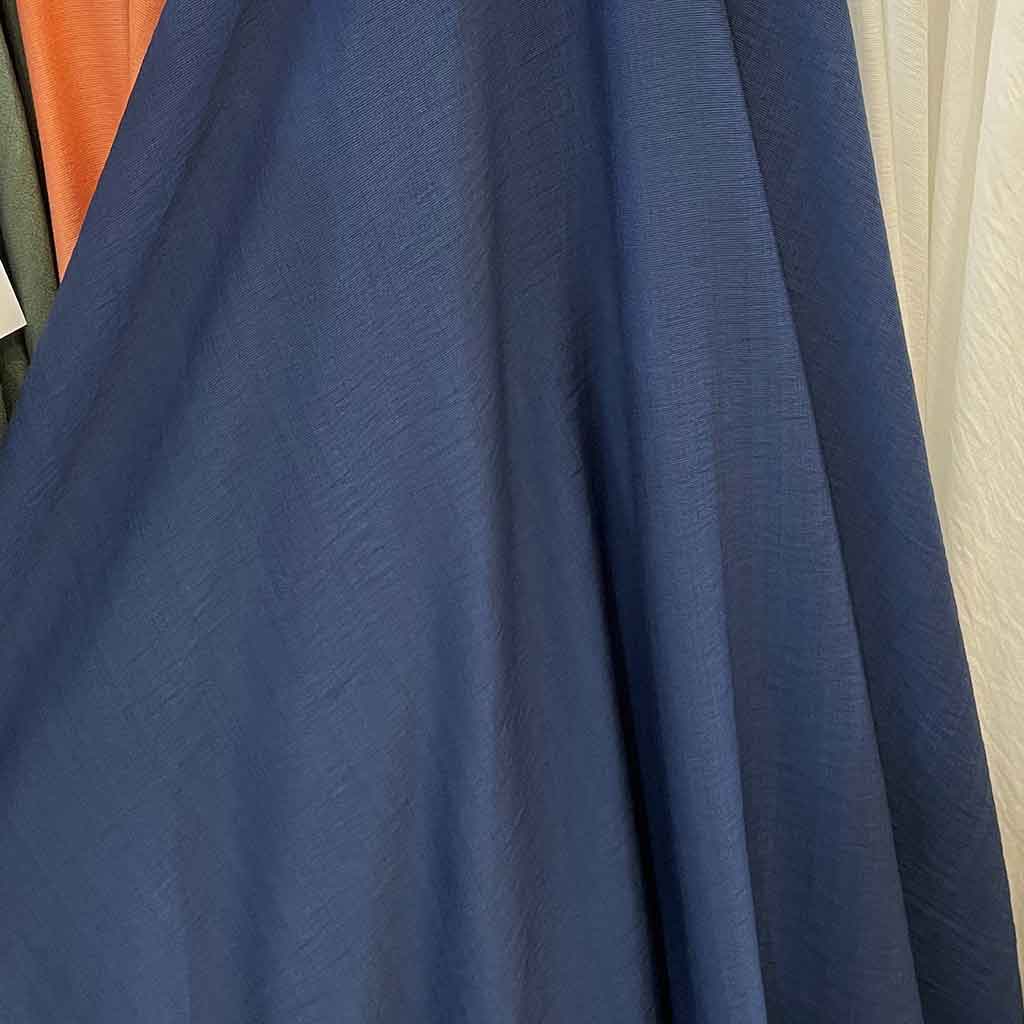 پارچه کرسپو ساده آبی تیره