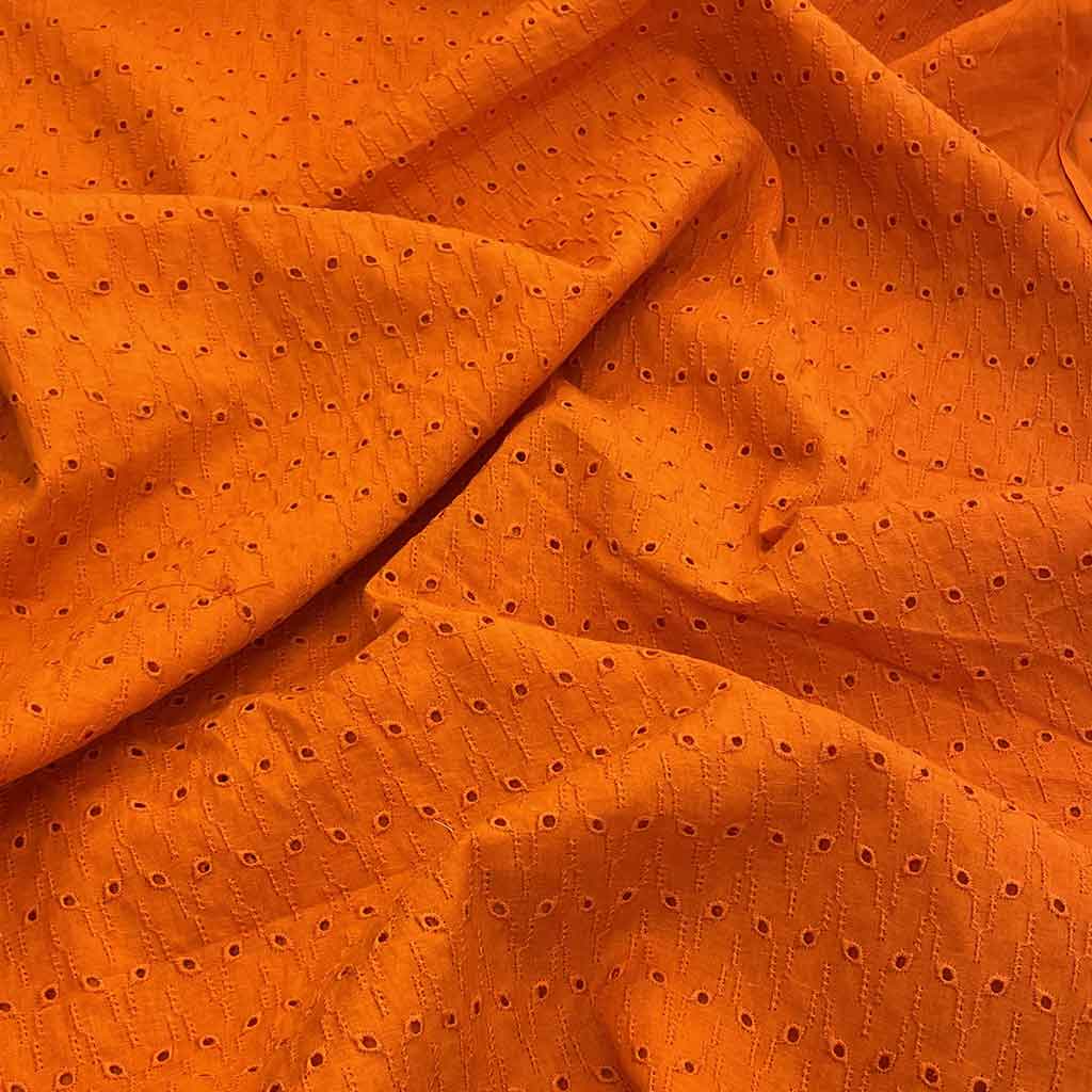 پارچه خامه دوزی امبرودلی نارنجی