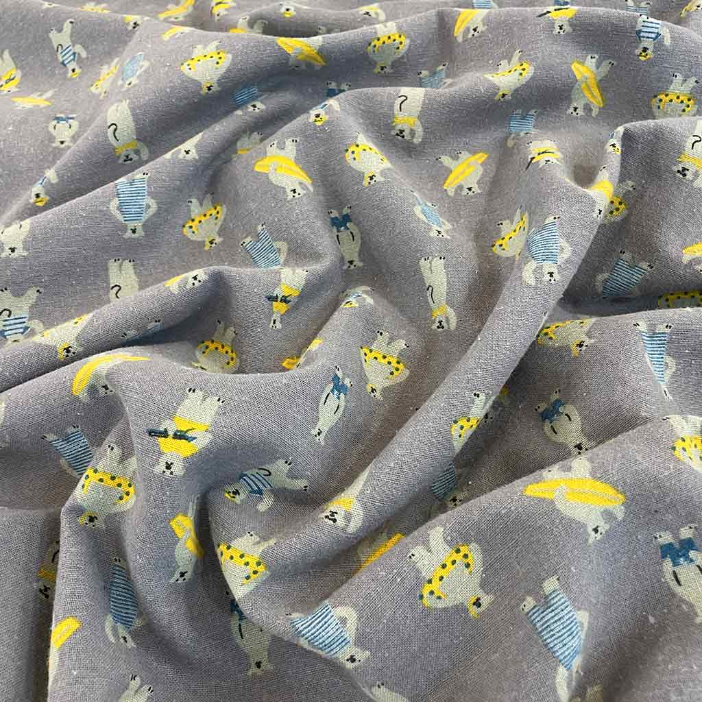 پارچه بزمک پنبه ای طرح خرسی