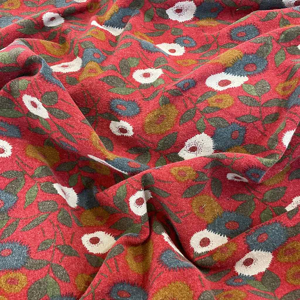 پارچه بزمک پنبه ای قرمز