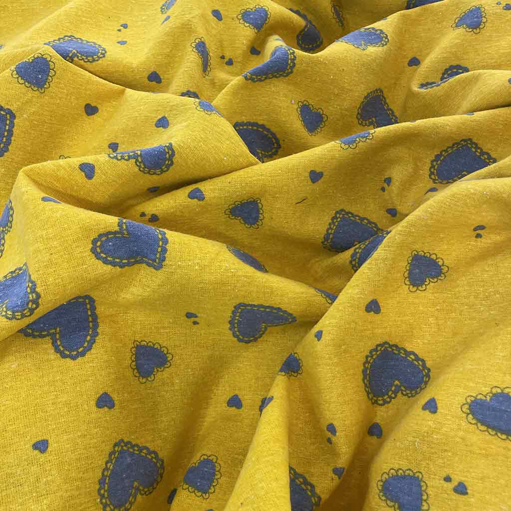 پارچه بزمک پنبه ای طرح قلب