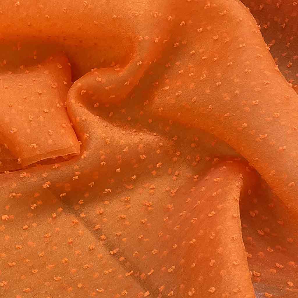 پارچه تور آدامسی نارنجی