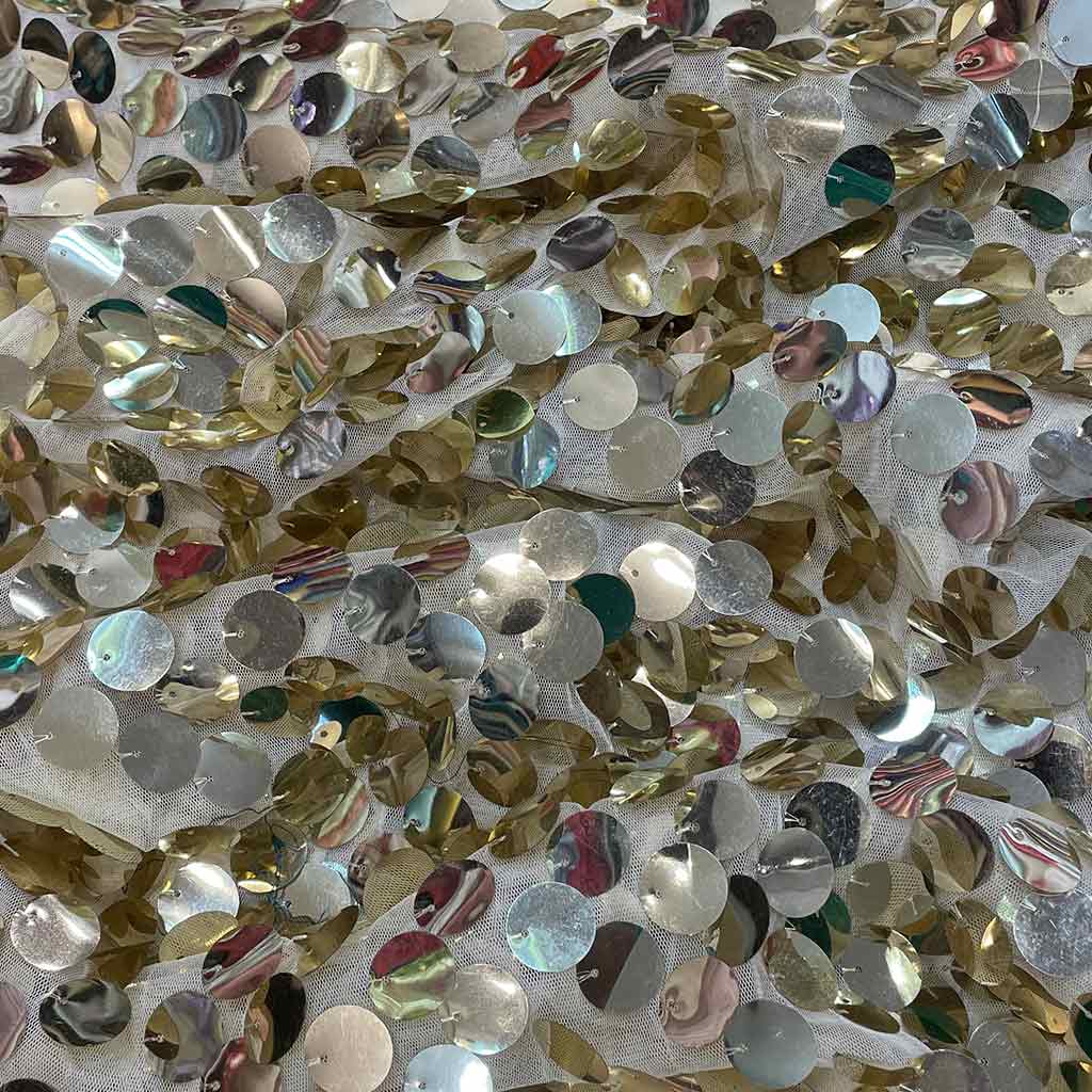 پارچه گیپور پولکی سکه ای