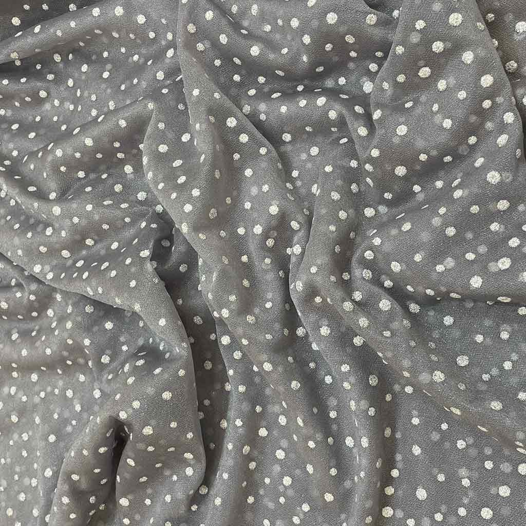 پارچه دانتل کشی توپی طوسی