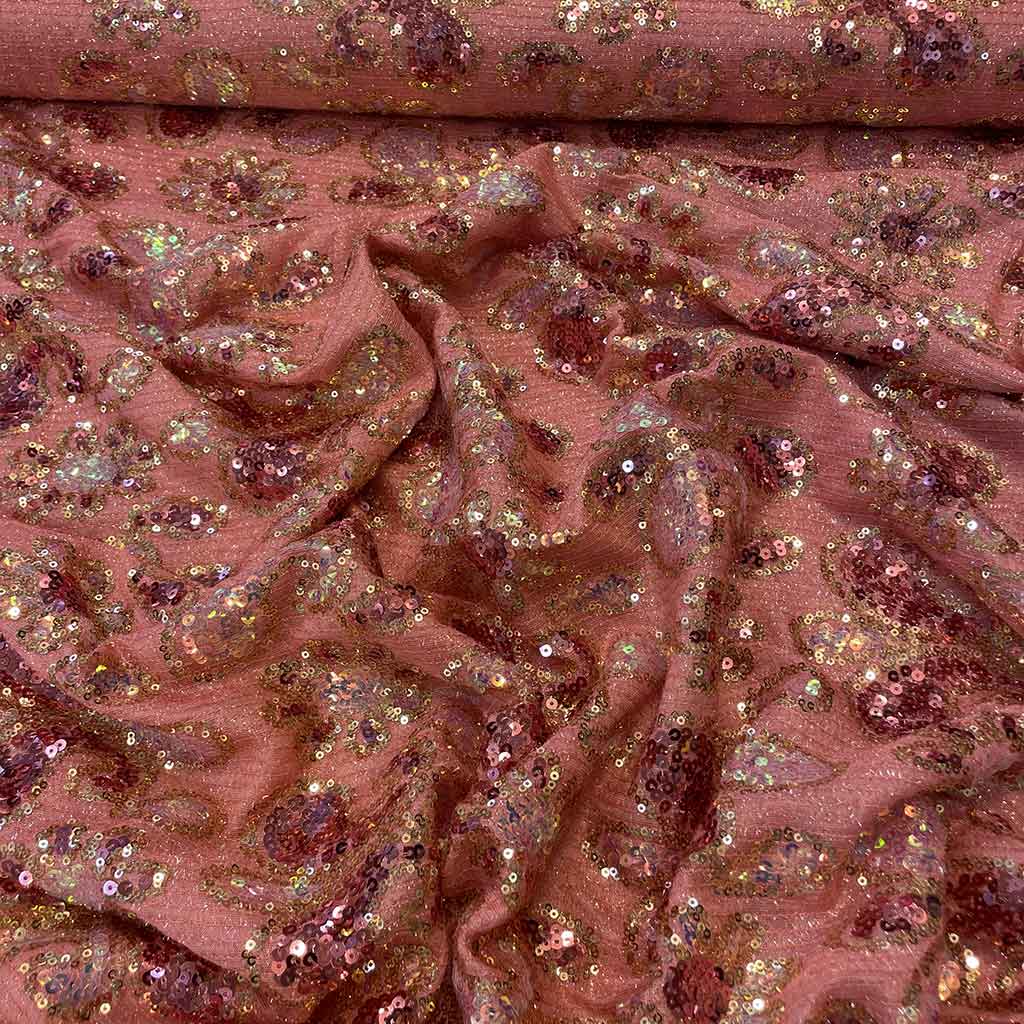 پارچه لمه پولکی رنگ صورتی