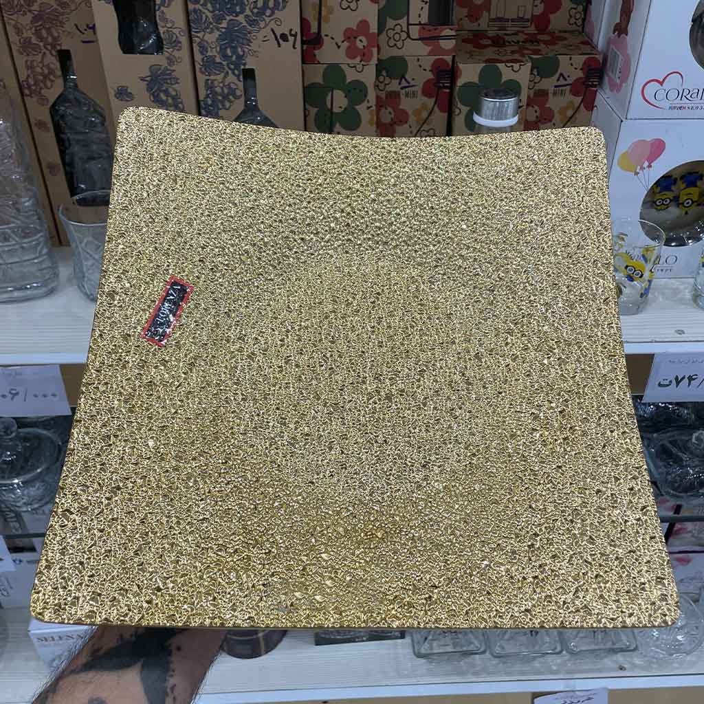 میوه خوری شیشه ای طلایی