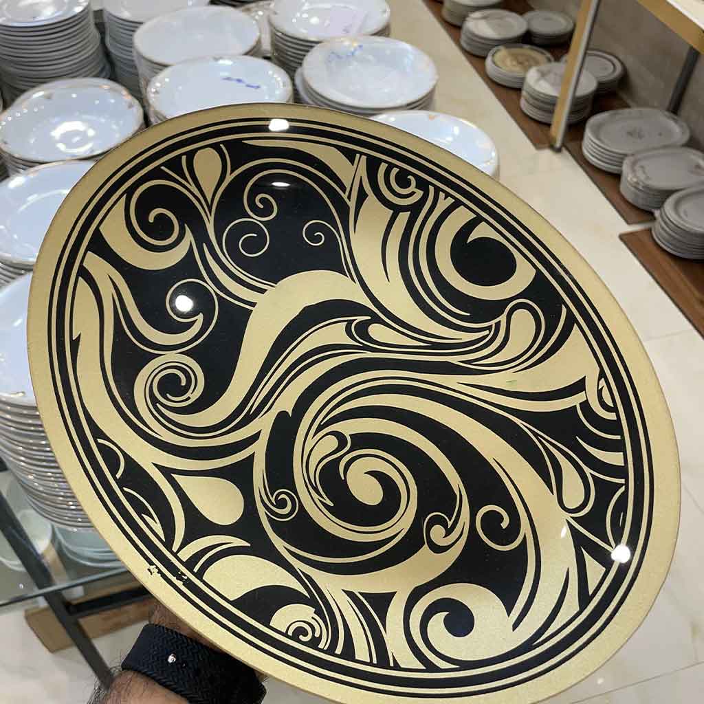 دیس بیضی شیشه ای